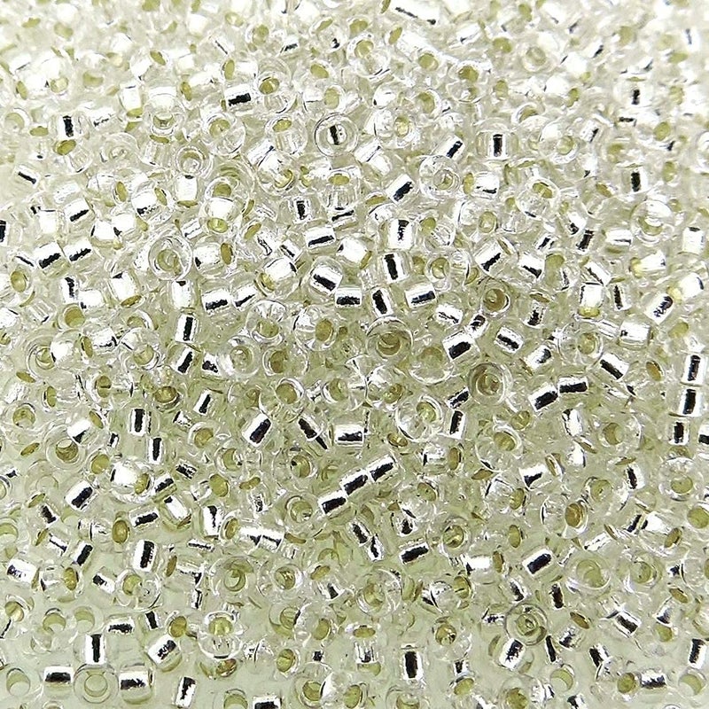 Miyuki Round Seed Beads Size 15/0 8.2 Gram Tube Silver Lined Crystal 15-91 - Image 4